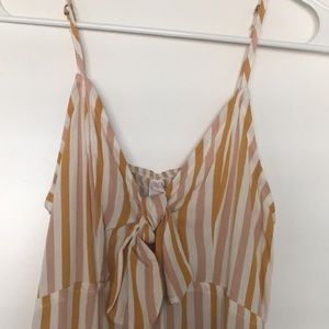 Striped spaghetti strap dress